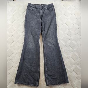 Levi's 70s Flare Jeans Womens 30  Black Washed Rigid Denim